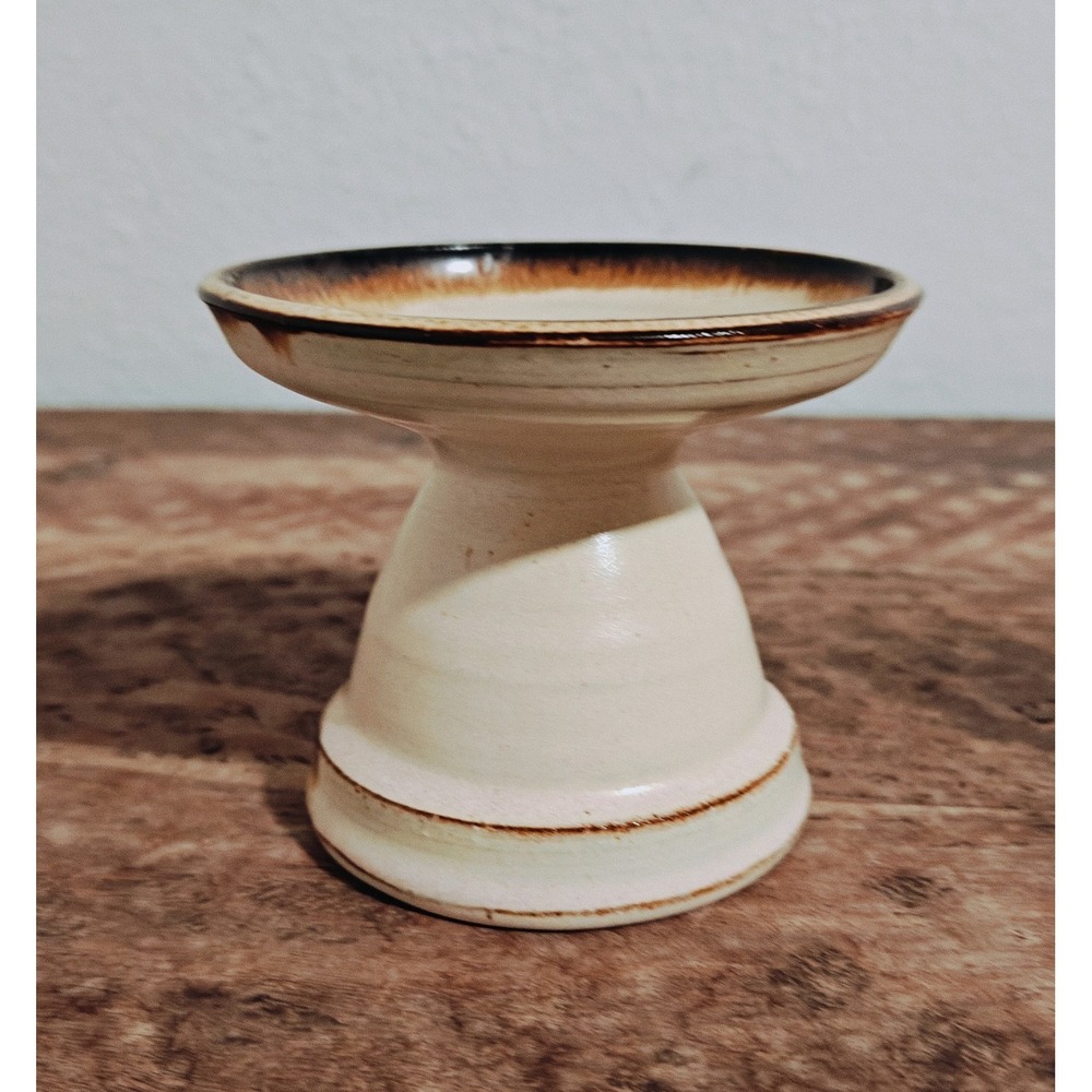 Vintage Studio Art Ceramic Candle Holder Signed